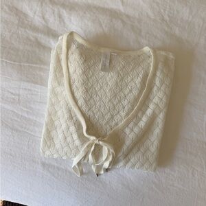 Jonathan Simkhai Cream Knit Swim Coverup